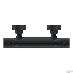 Douchemengkraan Thermostatisch Wiesbaden Ribbd Mat Zwart -Badkamermeubels douchemengkraan thermostatisch wiesbaden ribbd mat zwart 2