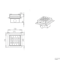 Doucheput Best Design N-Square Met Flens 15x15x7.7cm RVS -Badkamermeubels doucheput best design n square met flens 15x15x7.7cm rvs 3803175 tech