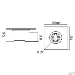 Doucheput Differnz Basic 150x150mm Zijuitlaat 49mm 5 Doucheput Differnz Basic 150x150mm Zijuitlaat 49mm -Badkamermeubels doucheput differnz basic 150x150mm zijuitlaat 49mm tech