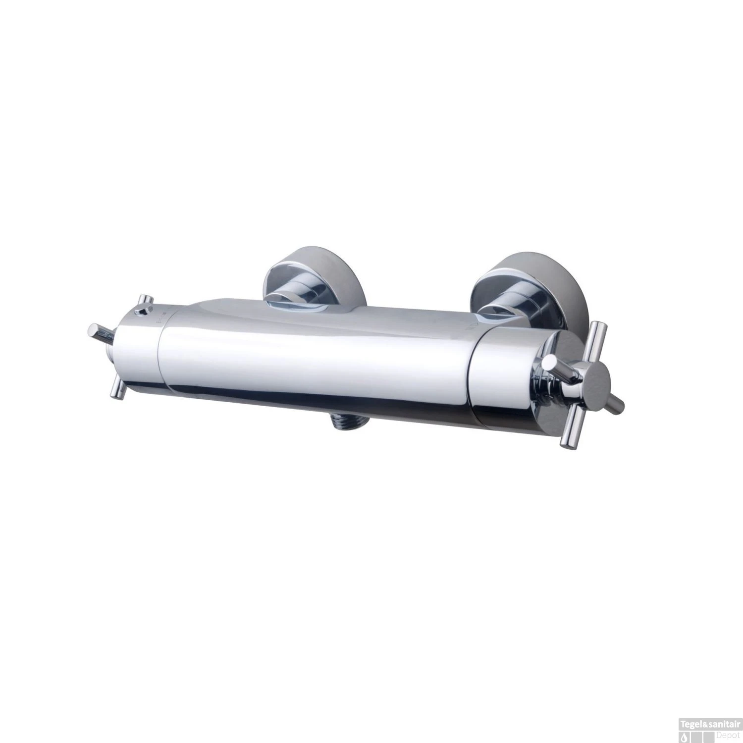 Douchethermostaat Wiesbaden Cool Touch Cross Chroom 15cm HOH 3 Douchethermostaat Wiesbaden Cool Touch Cross Chroom 15cm HOH