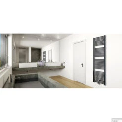 Elara Sierradiator Antraciet 1185x450 Middenonder Aansluiting -Badkamermeubels elara sierradiator antraciet 1185x450 middenonder aansluiting sfeer