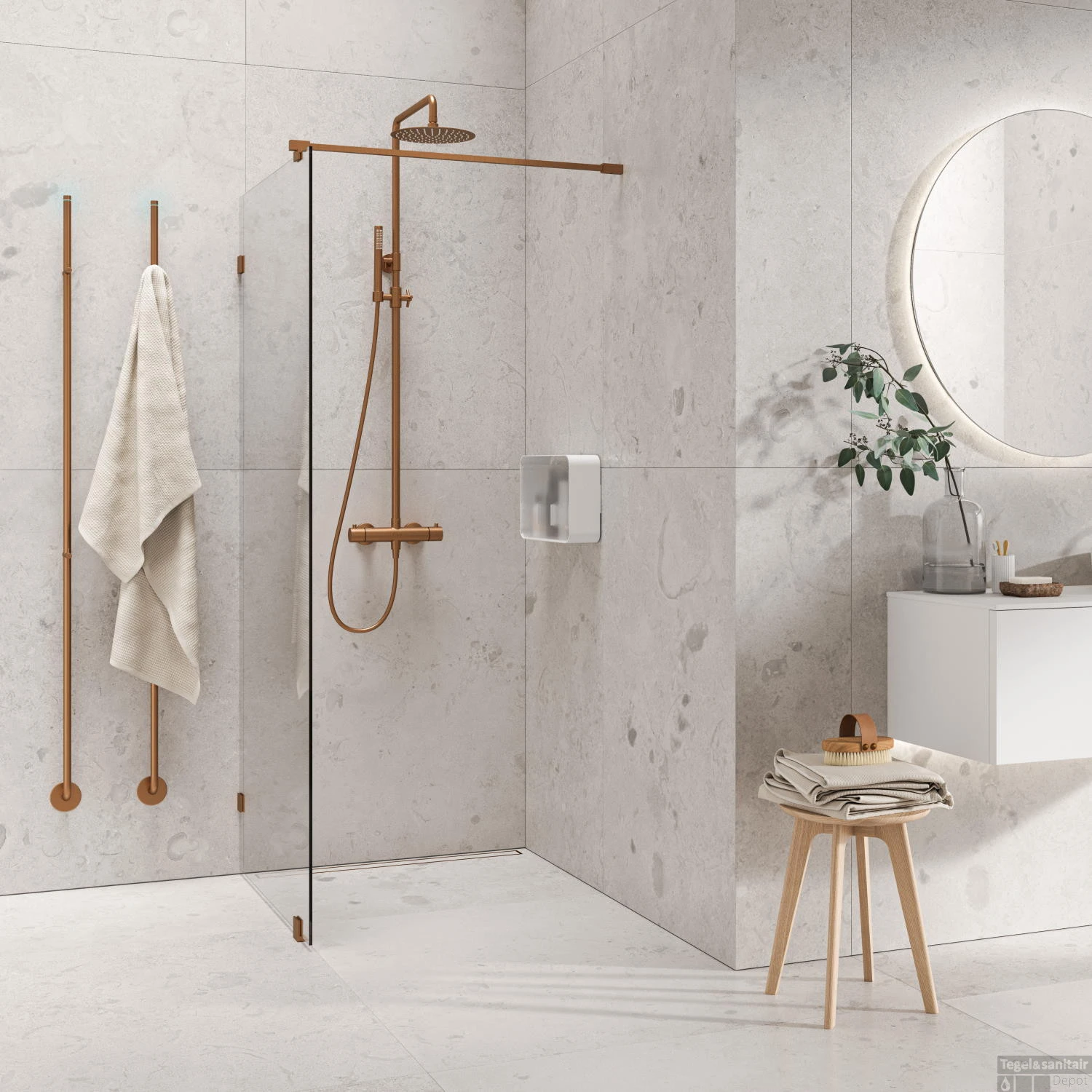 Elektrische Radiator Stick Instamat Jay 175 Cm 29W Geborsteld Brons 5 Elektrische Radiator Stick Instamat Jay 175 Cm 29W Geborsteld Brons - Afbeelding 3