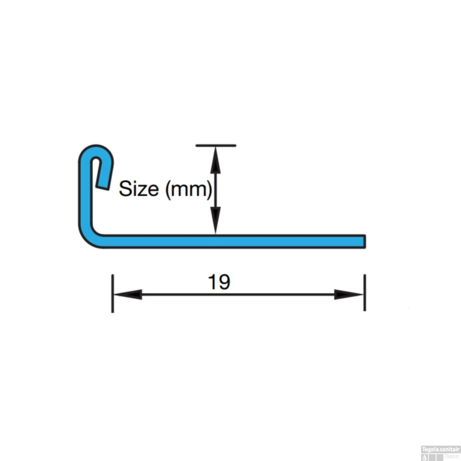 Ox Tegelprofiel Eltex Rechthoekig Rvs Gepolijst 10 Mm 4 Ox Tegelprofiel Eltex Rechthoekig Rvs Gepolijst 10 Mm - Afbeelding 2