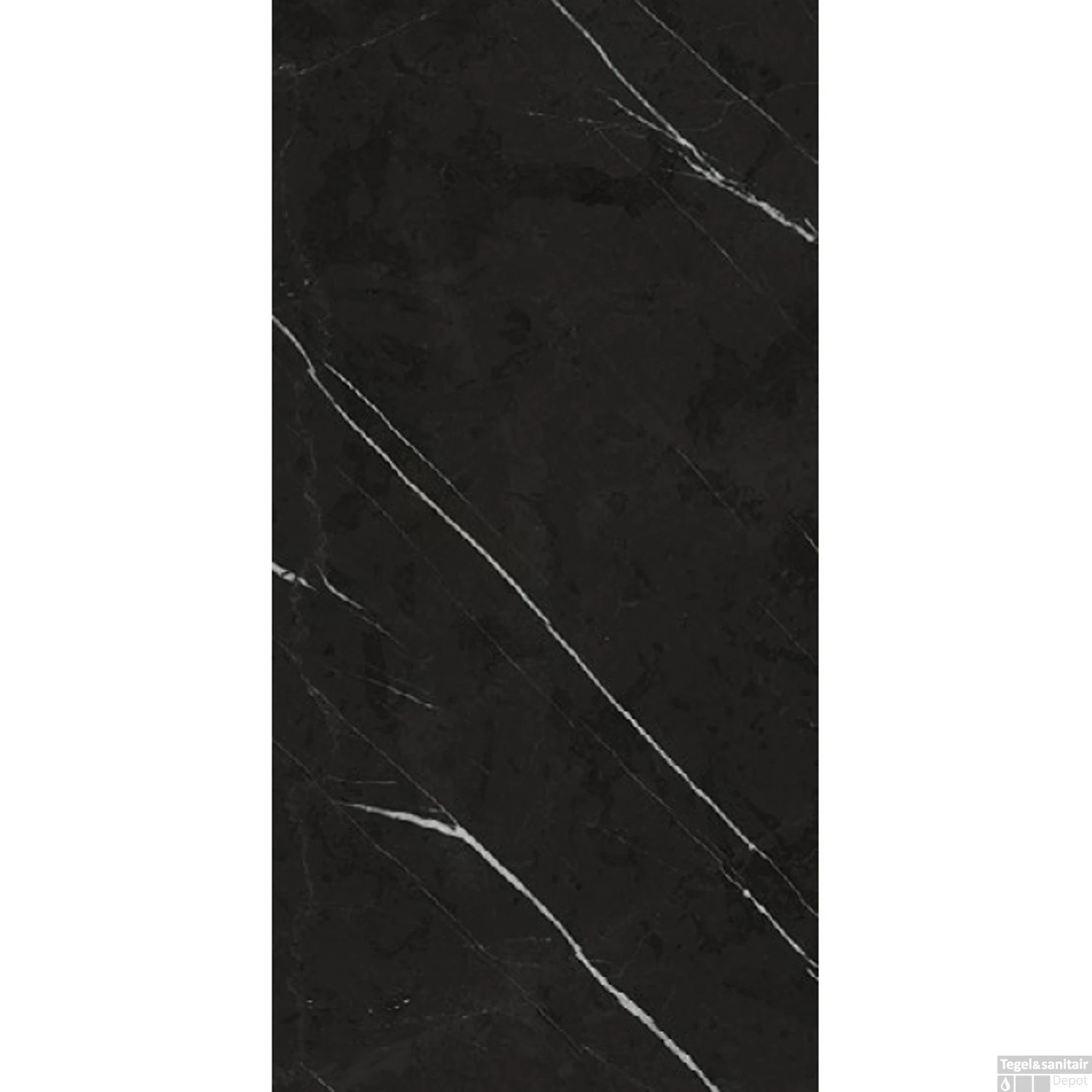 Vloertegel Mykonos Excelsior Black 60x120cm Glans Marmerlook Zwart (Doosinhoud 1.44m2) 3 Vloertegel Mykonos Excelsior Black 60x120cm Glans Marmerlook Zwart (Doosinhoud 1.44m2)