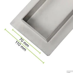 Mat Zwarte RVS Douchegoot Flens Met Uitneembaar Sifon 90x7cm 6,7cm Diep MAT ZWART ROOSTER -Badkamermeubels flens design rooster mat wit 7 8