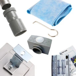 Mat Zwarte RVS Douchegoot Flens Met Uitneembaar Sifon 80x7cm 6,7cm Diep MAT ZWART ROOSTER -Badkamermeubels flens design rooster mat zwart 4