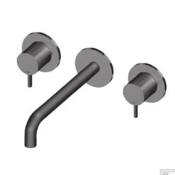 Inbouw Wastafelmengkraan Lagoo Garda Met Uitloop 2 Greeps 19 Cm Messing Gunmetal