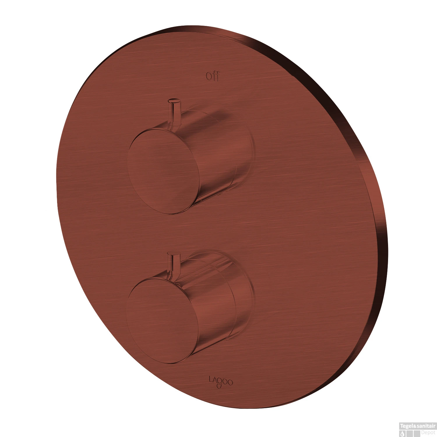 Inbouw Thermostaat Lagoo Garda Met 2-weg Omstel Knop Geborsteld Koper 3 Inbouw Thermostaat Lagoo Garda Met 2-weg Omstel Knop Geborsteld Koper