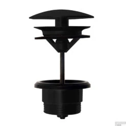 Afvoerplug Lagoo Garda Always Open Messing Mat Zwart
