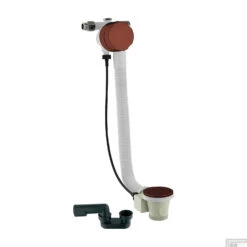 Badoverloop Lagoo Garda Vulcombinatie Met Clickplug En Sifon Messing Geborsteld Koper