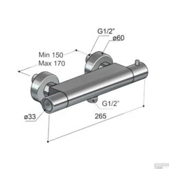 Douchethermostaat Hotbath Gringo Onderaansluiting 2-knop Chroom -Badkamermeubels gr008cr douchethermostaat hotbath gringo onderaansluiting 2 knop chroom tech