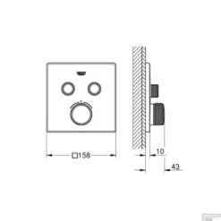 Grohe Grohtherm SmartControl Mengkraan Met Omstelling -Badkamermeubels grohtherm smartcontrol thermostatische mengkraan met omstelling 29124000 tech