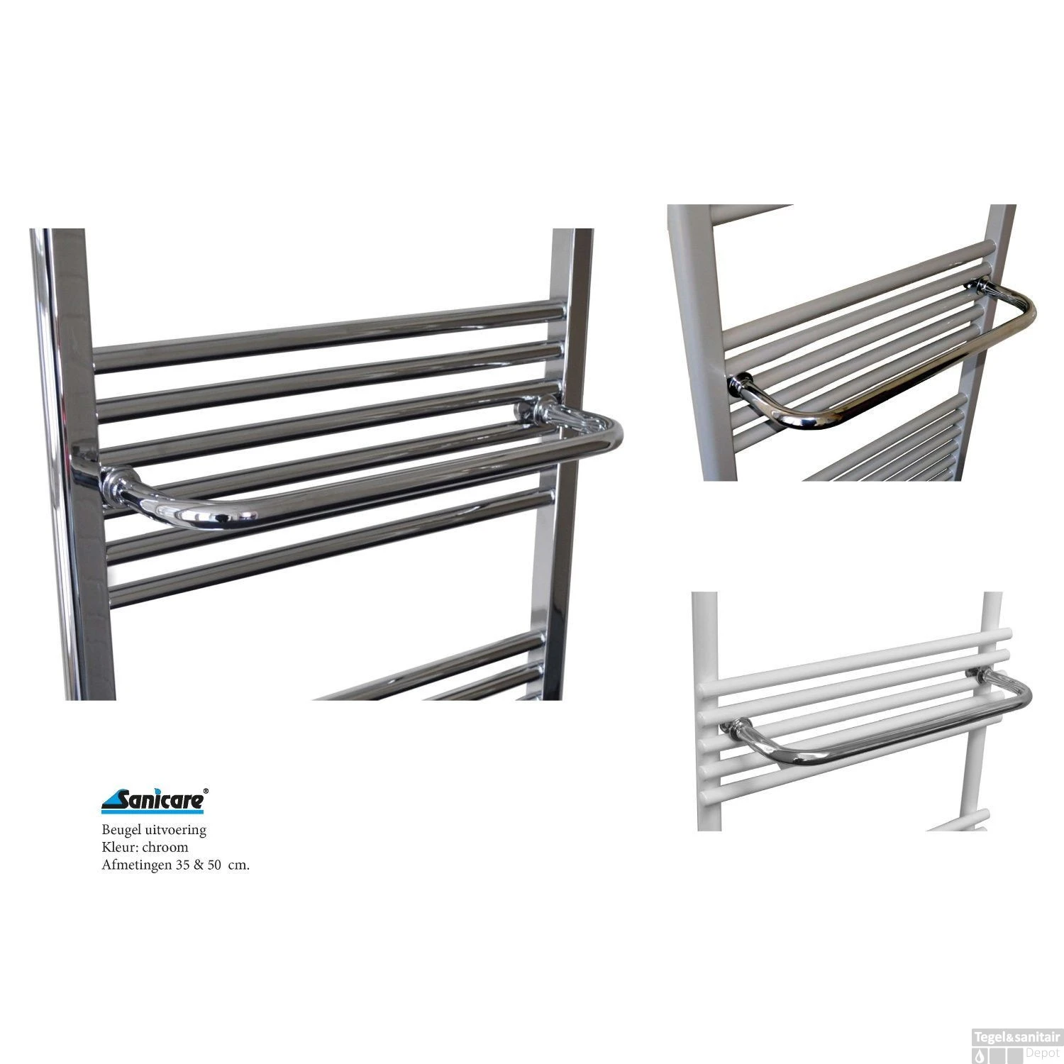 Handdoekbeugel Voor Sanicare Radiatoren 50 Cm Chroom 10 Handdoekbeugel Voor Sanicare Radiatoren 50 Cm Chroom - Afbeelding 8
