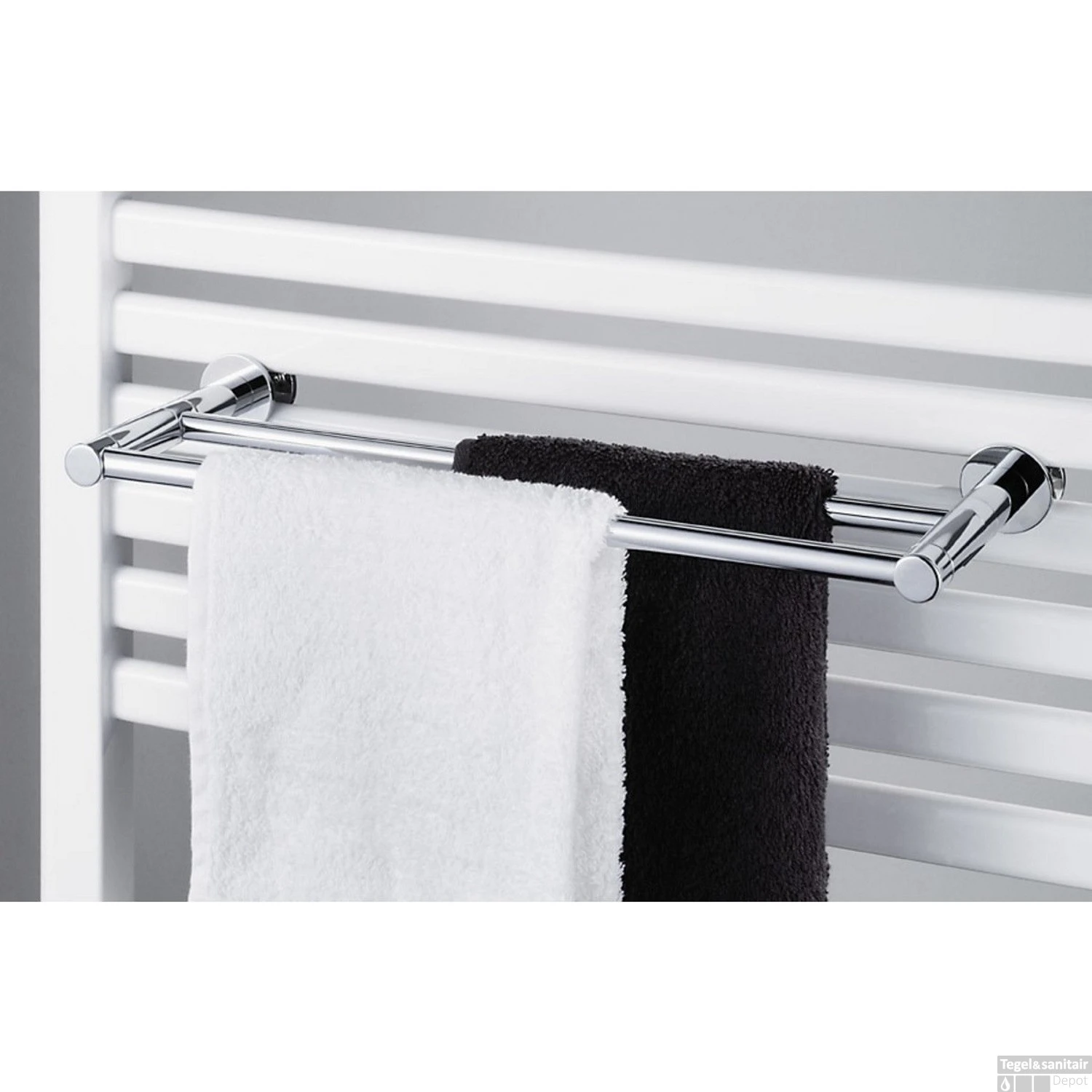 Handdoekhouder Voor Radiatoren Haceka Adoria 39,8x15,7 Cm Verchroomd Messing 4 Handdoekhouder Voor Radiatoren Haceka Adoria 39,8x15,7 Cm Verchroomd Messing - Afbeelding 2