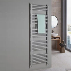 Handdoekradiator Sapho Aqualine Radiators Recht 170x60.5 Cm Zilver