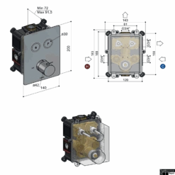 Inbouwdeel Douchekraan Hotbath Cobber Met Twee Pushbuttons 7 Inbouwdeel Douchekraan Hotbath Cobber Met Twee Pushbuttons -Badkamermeubels hbpb009 inbouwdeel douchekraan hotbath cobber met twee pushbuttons 1