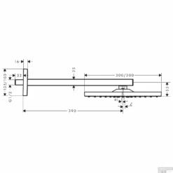 Hoofddouche HansGrohe Raindance E 300 1jet Met Douche-arm Geborsteld Brons 7 Hoofddouche HansGrohe Raindance E 300 1jet Met Douche-arm Geborsteld Brons -Badkamermeubels hoofddouche hansgrohe raindance e 300 1jet met douche arm tech 1