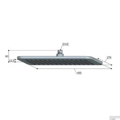 Hoofddouche Hotbath Gal Rechthoek 27x40 Cm Geborsteld Nikkel PVD -Badkamermeubels hoofddouche hotbath gal rechthoek 27x40 cm geborsteld nikkel pvd tech