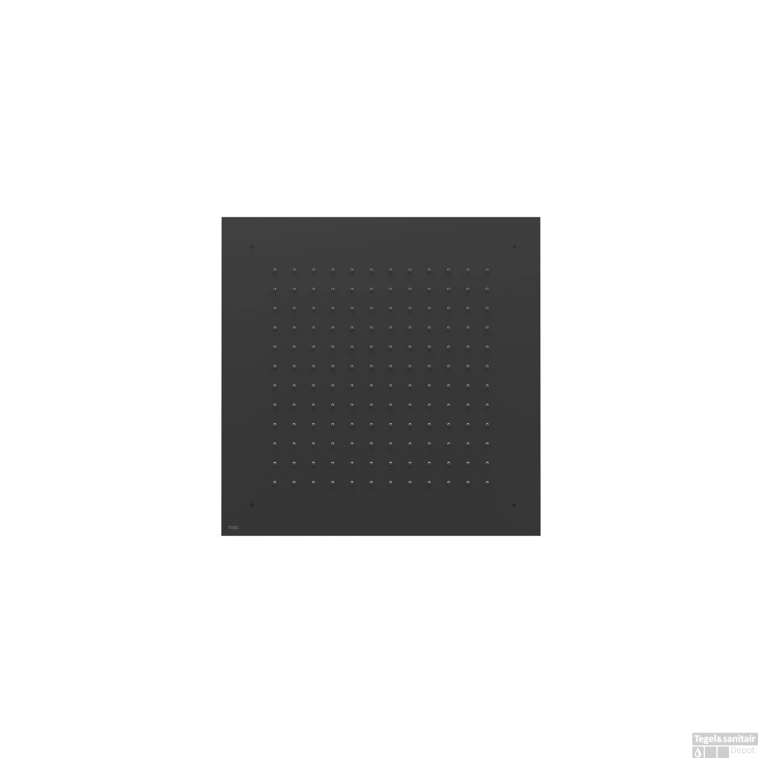 Hoofddouche Tres Plafond 38x38 Cm Vierkant Patroon Mat Zwart