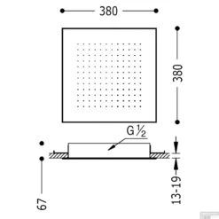Hoofddouche Tres Plafond 38x38 Cm Vierkant Patroon Mat Zwart -Badkamermeubels hoofddouche tres plafond 38x38 cm vierkant patroon mat zwart tech