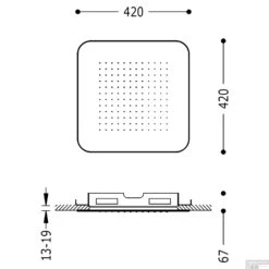 Hoofddouche Tres Plafond 42x42 Cm Vierkant Patroon Ronde Hoeken Staal 5 Hoofddouche Tres Plafond 42x42 Cm Vierkant Patroon Ronde Hoeken Staal -Badkamermeubels hoofddouche tres plafond 42x42 cm vierkant patroon ronde hoeken staal tech