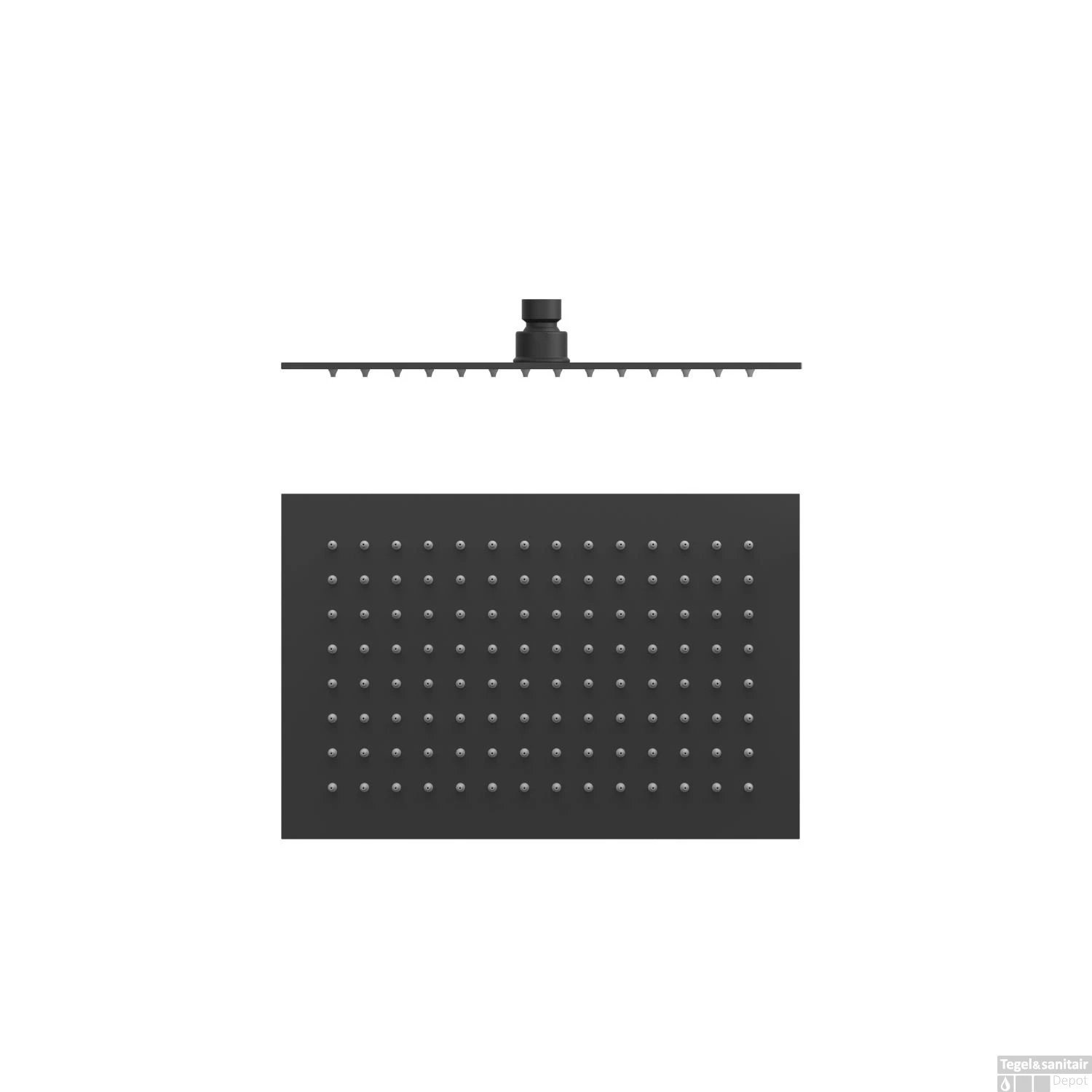 Hoofddouche Tres Plafonduitloop 30x20 Cm Mat Zwart 3 Hoofddouche Tres Plafonduitloop 30x20 Cm Mat Zwart