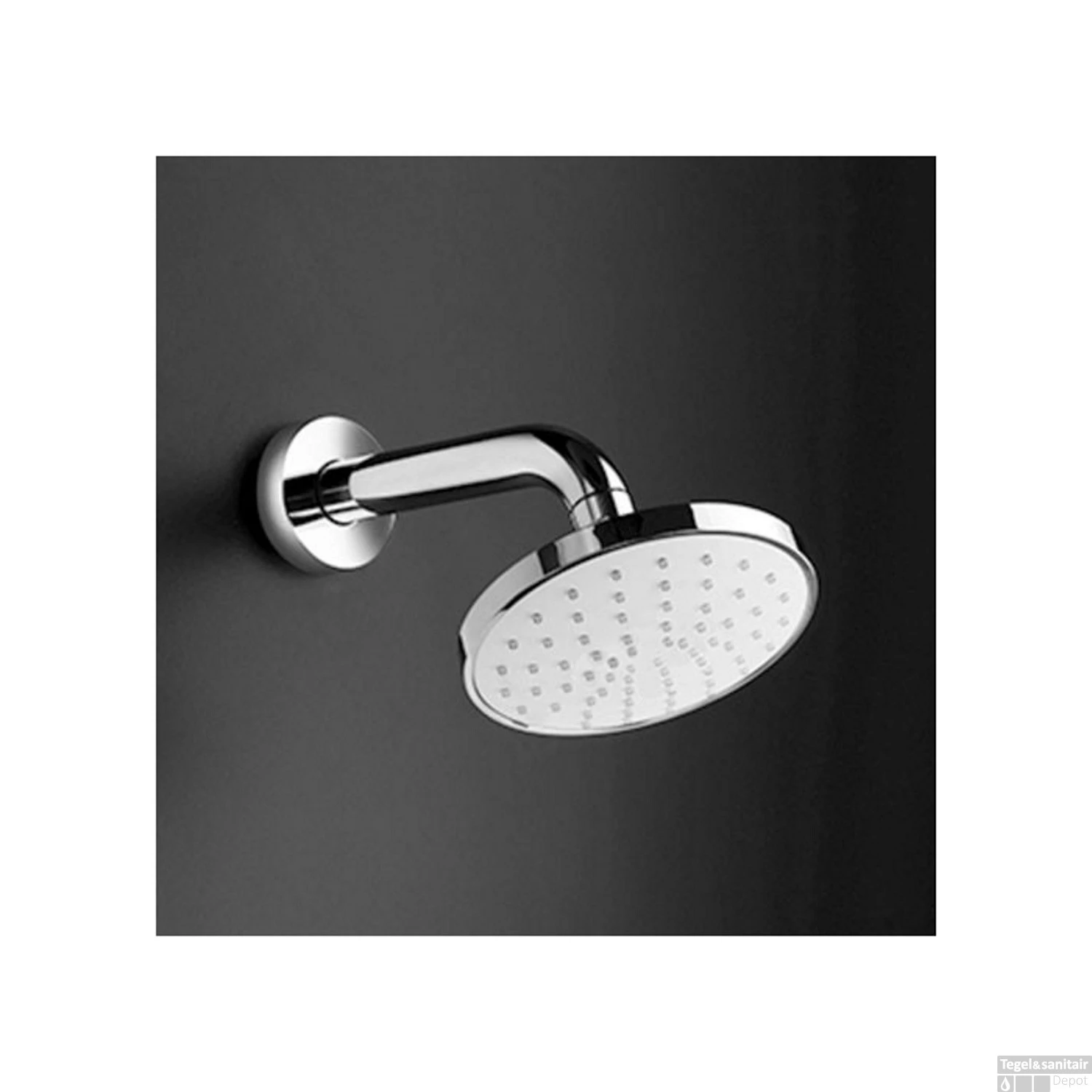 Hotbath Hoofddouche Mate 13 Cm Wandmodel Opbouw Geborsteld Nikkel - Afbeelding 2