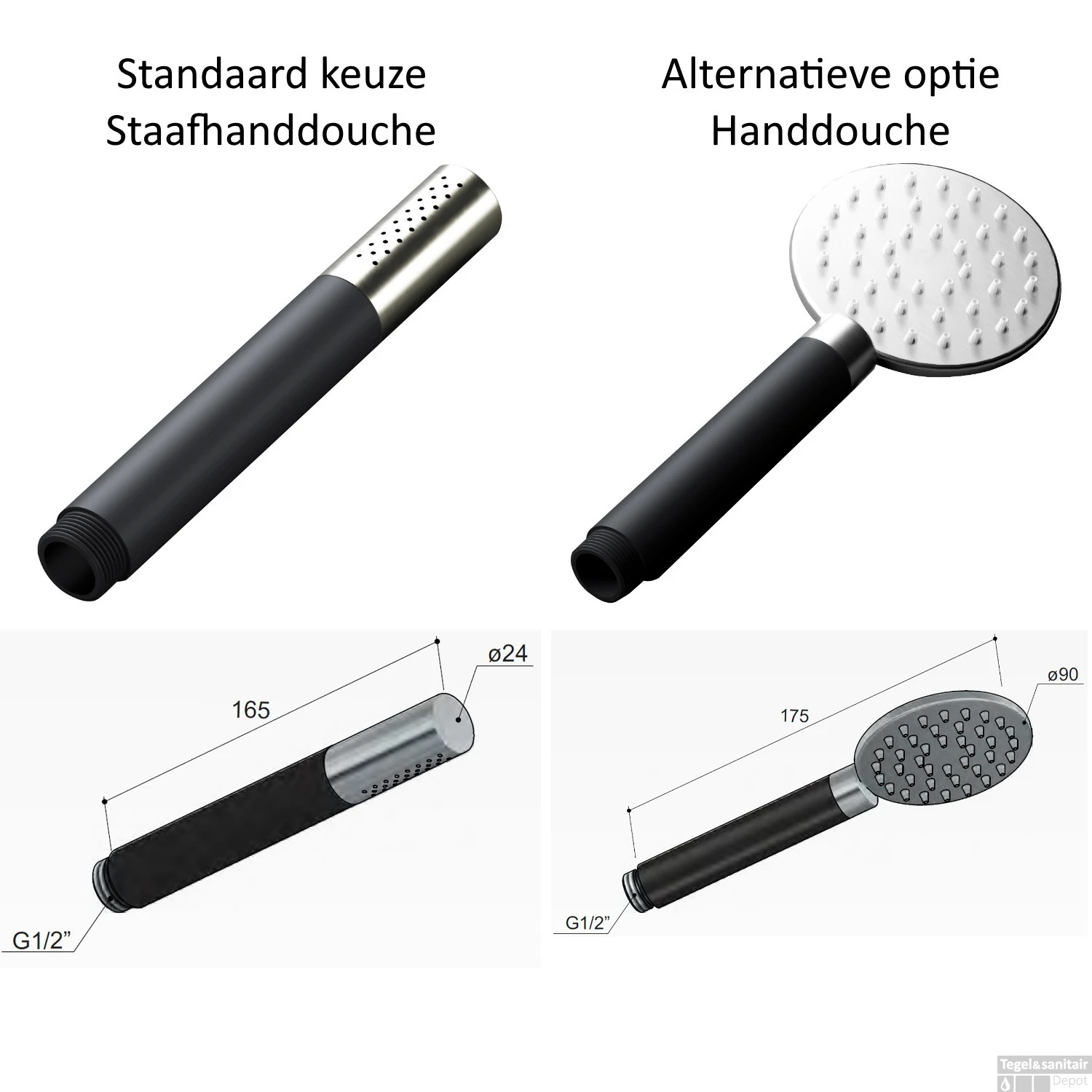 Doucheset Hotbath Cobber Gepolijst Messing PVD 6 Doucheset Hotbath Cobber Gepolijst Messing PVD - Afbeelding 4