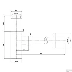 Hotbath Pal Wastafel Sifon Vierkant Geborsteld Nikkel -Badkamermeubels hotbath pal wastafel sifon vierkant geborsteld nikkel rvs look tech