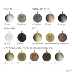 Wastafel Sifon Hotbath Cobber Rond Geborsteld Koper -Badkamermeubels hothbath kleurenstaal 130