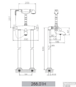Huber Croisette Badmengkraan Op Pilaar Goud 28801HAG 5 Huber Croisette Badmengkraan Op Pilaar Goud 28801HAG -Badkamermeubels huber croisette badmengkraan op pilaar goud 28801hag 1