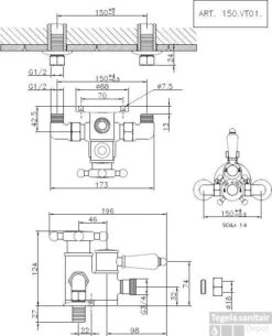 Huber Croisette Douchemengkraan Brons 150CS01HBA 5 Huber Croisette Douchemengkraan Brons 150CS01HBA -Badkamermeubels huber croisette douchemengkraan brons 150cs01hba 1