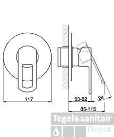 Huber Dado Cascade Afdekset Douchemengkraan Chroom DC.000300.21 3 Huber Dado Cascade Afdekset Douchemengkraan Chroom DC.000300.21