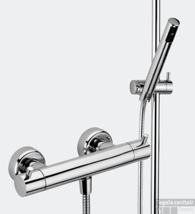 Huber Kiruna Douche Thermostaat Met Glijstangset 190MKR01HCR 4 Huber Kiruna Douche Thermostaat Met Glijstangset 190MKR01HCR - Afbeelding 2