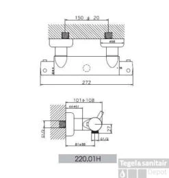 Huber Kiruna Douchemengkraan 22001CR