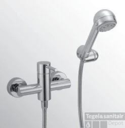 Huber Kiruna Douchemengkraan Met Douchegarnituur Chroom 371.KR01H.CR -Badkamermeubels huber kiruna douchemengkraan met douchegarnituur chroom 371kr01hcr 0