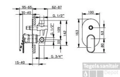 Huber Levity Bad/douchemengkraan Chroom LY.000210.21