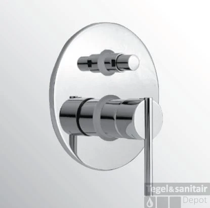 Huber Tratto Bad/douchemengkraan Inbouw Chroom TT.000210.21 4 Huber Tratto Bad/douchemengkraan Inbouw Chroom TT.000210.21 - Afbeelding 2