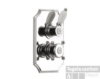 Huber Victorian Inbouw Thermostaatkraan Chroom-Goud 25901HCA 4 Huber Victorian Inbouw Thermostaatkraan Chroom-Goud 25901HCA - Afbeelding 2