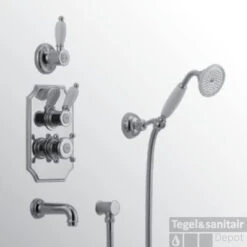 Huber Victorian Thermostatische Inbouw Doucheset Chroom/Goud 915.VT01H.CA 5 Huber Victorian Thermostatische Inbouw Doucheset Chroom/Goud 915.VT01H.CA -Badkamermeubels huber victorian thermostatische inbouw doucheset chroomgoud 915vt01hca 0