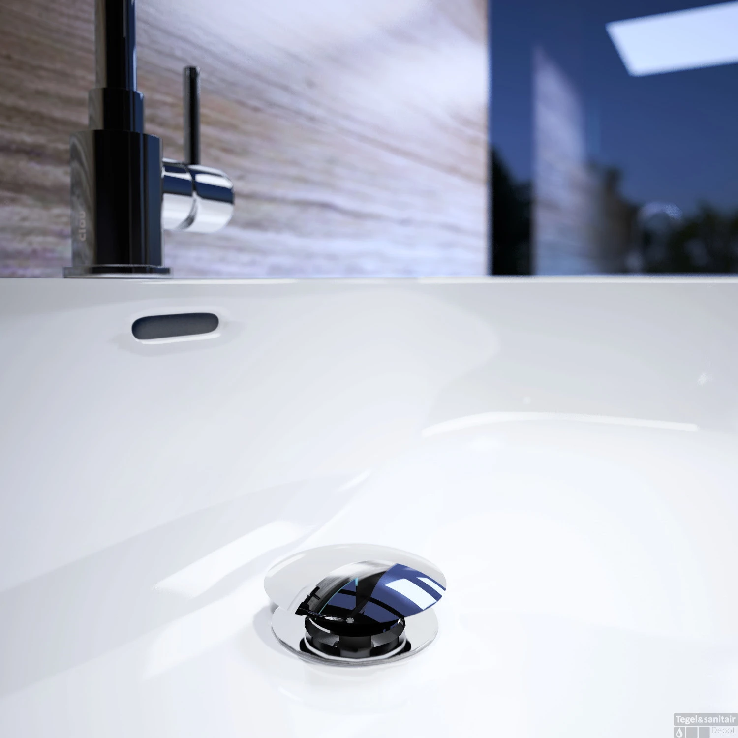 Stop/go Afvoerplug Clou InBe Zonder Overloop Met Platte Afdekkap Rond Chroom 5 Stop/go Afvoerplug Clou InBe Zonder Overloop Met Platte Afdekkap Rond Chroom - Afbeelding 3