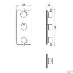 Inbouw Douchekraan BWS Thermostaat Afbouwdeel 3-Weg Geborsteld Messing Goud 5 Inbouw Douchekraan BWS Thermostaat Afbouwdeel 3-Weg Geborsteld Messing Goud -Badkamermeubels inbouw douchekraan bws thermostaat afbouwdeel 3 weg geborsteld messing goud tech