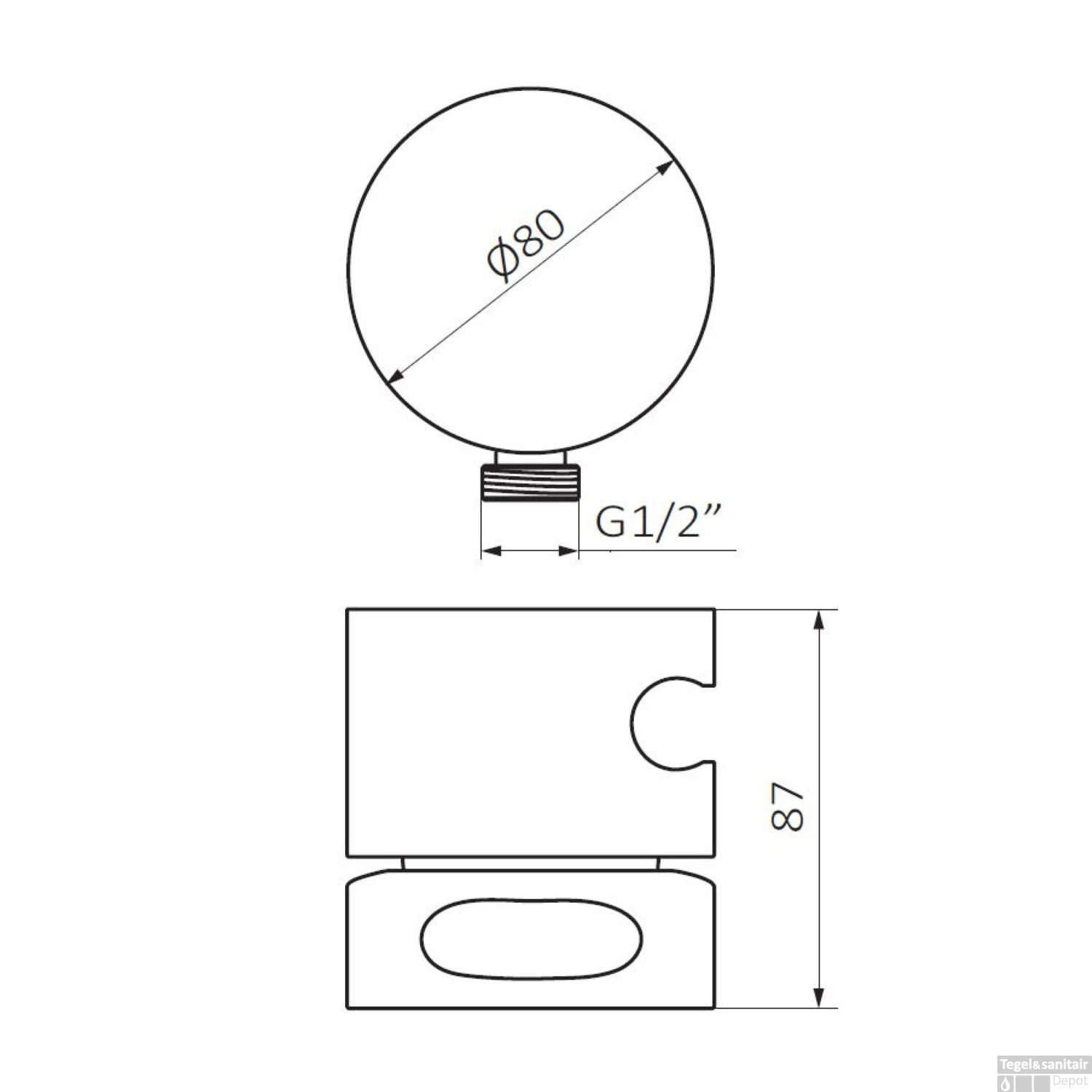 Inbouw Douchekraan GRB InCool Ø80 Mm Messing Goud 4 Inbouw Douchekraan GRB InCool Ø80 Mm Messing Goud - Afbeelding 2