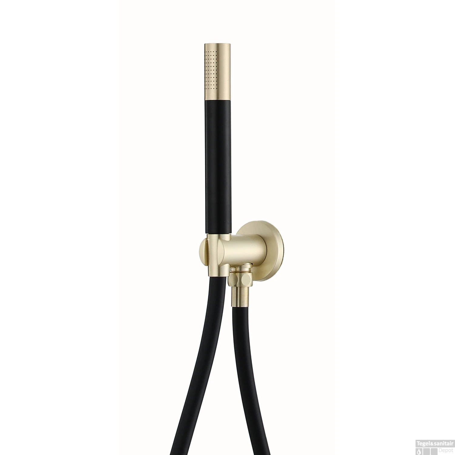 Inbouw Regendouche Set Boss & Wessing Gold Pro Wanduitloop 30 Cm Hoofddouche Mat Goud En Zwart - Afbeelding 3