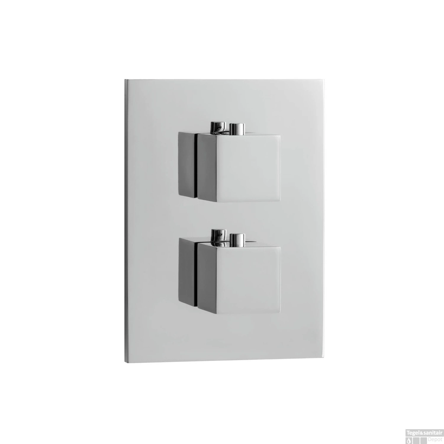 Inbouw Thermostaatkraan Herzbach Living Rechthoek 2-Weg Omstel Chroom 3 Inbouw Thermostaatkraan Herzbach Living Rechthoek 2-Weg Omstel Chroom