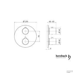 Inbouw Thermostaatkraan Herzbach Living Rond 3-Weg Omstel Chroom 5 Inbouw Thermostaatkraan Herzbach Living Rond 3-Weg Omstel Chroom -Badkamermeubels inbouw thermostaatkraan herzbach living rond 3 weg omstel chroom tech