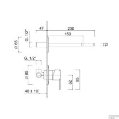 Inbouw Wastafelkraan Sanimex Giulini Eenhendel Luxe 20 Cm Chroom 5 Inbouw Wastafelkraan Sanimex Giulini Eenhendel Luxe 20 Cm Chroom -Badkamermeubels inbouw wastafelkraan sanimex giulini eenhendel luxe 20 cm chroom f5820 1
