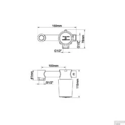 Wastafelkraan BWS Inbouwkraan Eenhendel Geborsteld Messing Goud (inbouw En Afbouwdeel) -Badkamermeubels inbouwdeel bws tbv eenhendel wastafelkraan tech 1 1 3