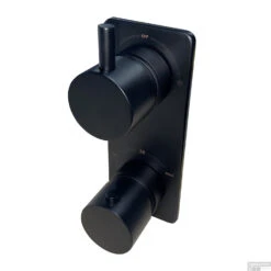 Inbouwthermostaat Wiesbaden Caral 2-weg Rond Mat Zwart