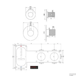 Inbouwthermostaatset Brauer Brushed Carving Incl Baduitloop En Staafhanddouche Messing RVS -Badkamermeubels inbouwthermostaatset brauer brushed carving incl baduitloop en staafhanddouche messing rvs tec1